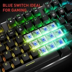 HAVIT Mechanical Gaming Keyboard And Mouse Combo 104 Keys With Rainbow Backlit