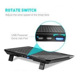 Computer HAVIT F2073 Gaming Laptop Cooling Pad For 15.6-17 Inch Laptop With RGB Backlight & Touch Control