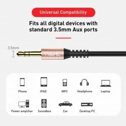 HAVIT HV-CB619X 3.5mm Male Jack To Male Stereo Coiled Aux Cable Mobile 14 HAVIT HV-CB619X 3.5mm Male Jack To Male Stereo Coiled Aux Cable Mobile