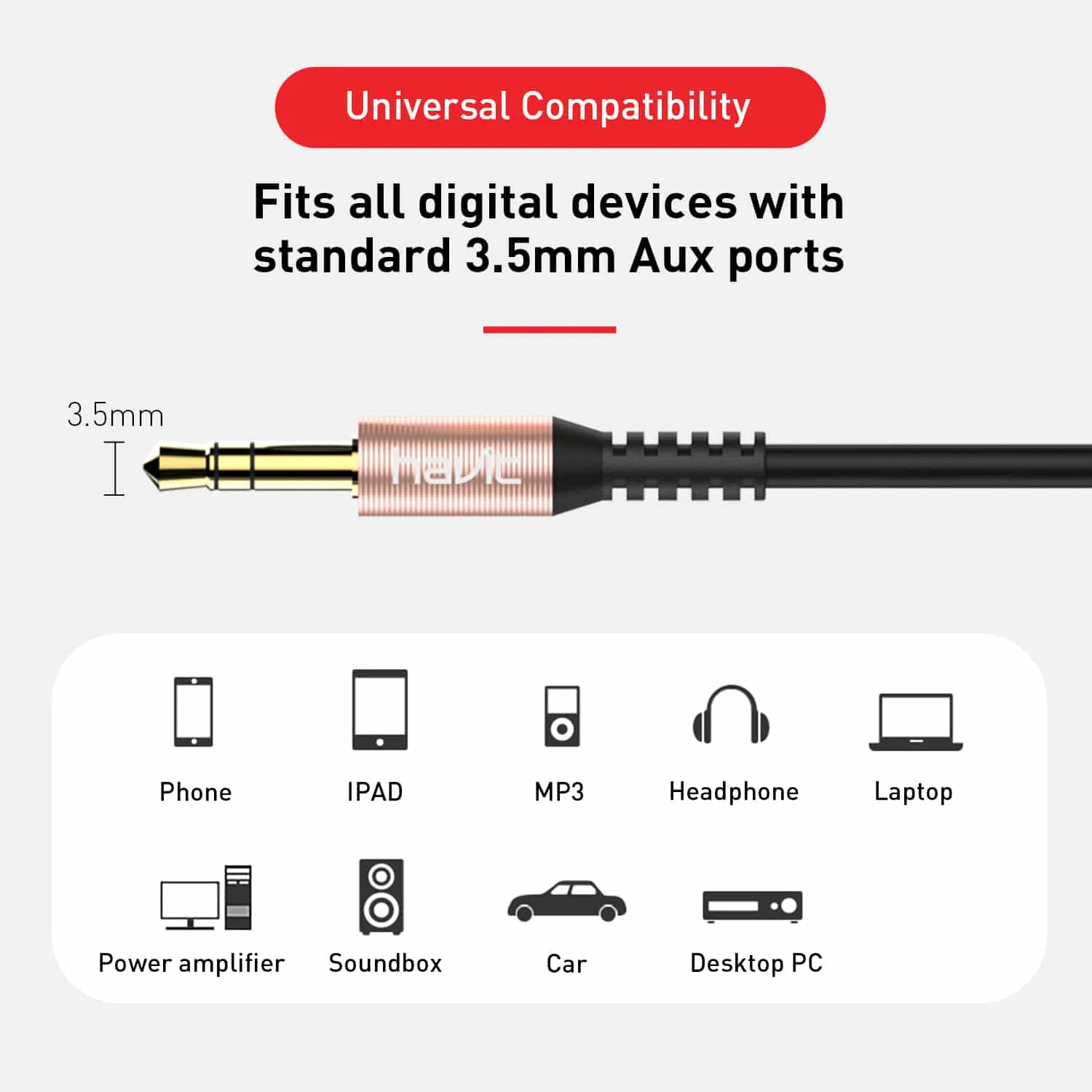 HAVIT HV-CB619X 3.5mm Male Jack To Male Stereo Coiled Aux Cable Mobile 6 HAVIT HV-CB619X 3.5mm Male Jack To Male Stereo Coiled Aux Cable Mobile
