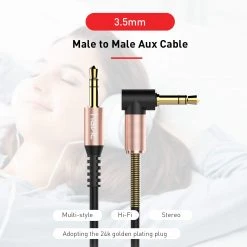 HAVIT HV-CB619X 3.5mm Male Jack To Male Stereo Coiled Aux Cable Mobile 13 HAVIT HV-CB619X 3.5mm Male Jack To Male Stereo Coiled Aux Cable Mobile