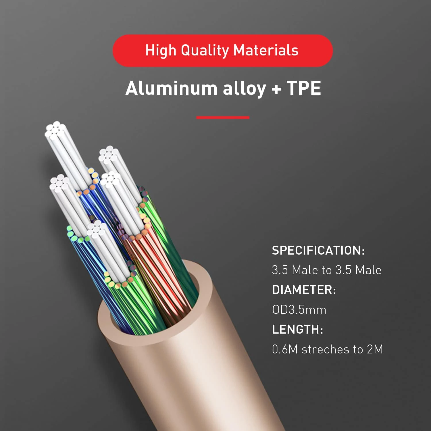 HAVIT HV-CB619X 3.5mm Male Jack To Male Stereo Coiled Aux Cable Mobile 4 HAVIT HV-CB619X 3.5mm Male Jack To Male Stereo Coiled Aux Cable Mobile