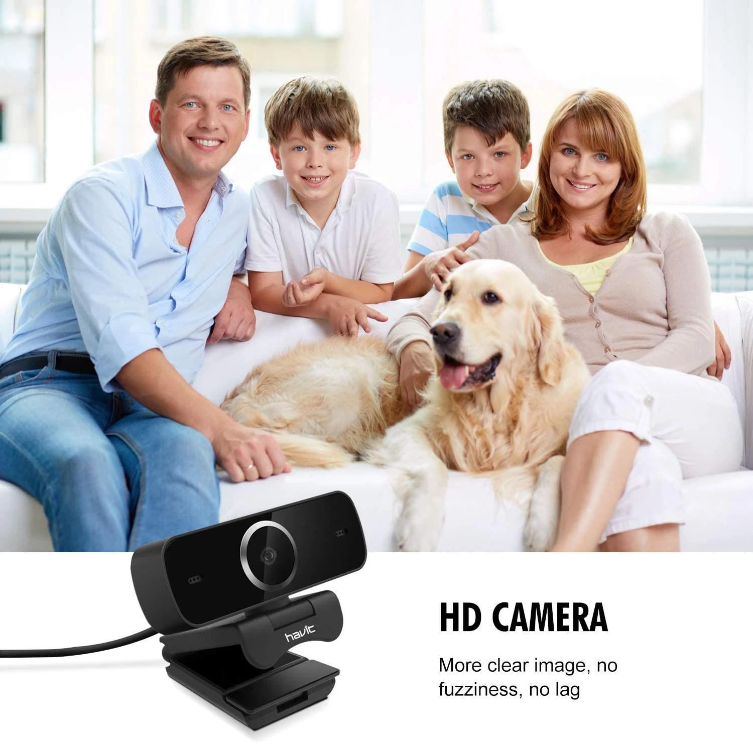 HAVIT C1096 1080P HD Webcam With Built-In Mic & Tripod 11 HAVIT C1096 1080P HD Webcam With Built-In Mic & Tripod