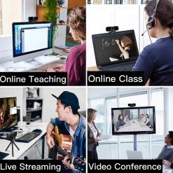 HAVIT C1096 1080P HD Webcam With Built-In Mic & Tripod