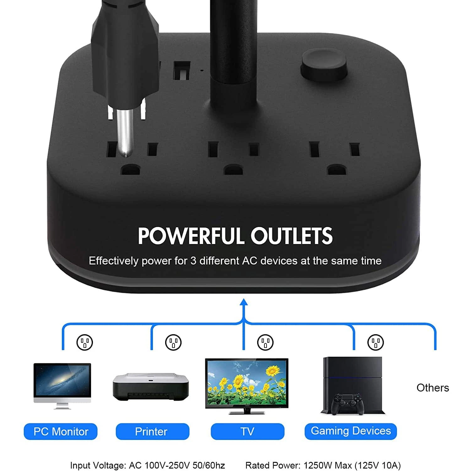 HAVIT DPM05 RGB Headset Stand With 3 USB Charging Ports & 3 Power Outlets Gaming 9 HAVIT DPM05 RGB Headset Stand With 3 USB Charging Ports & 3 Power Outlets Gaming