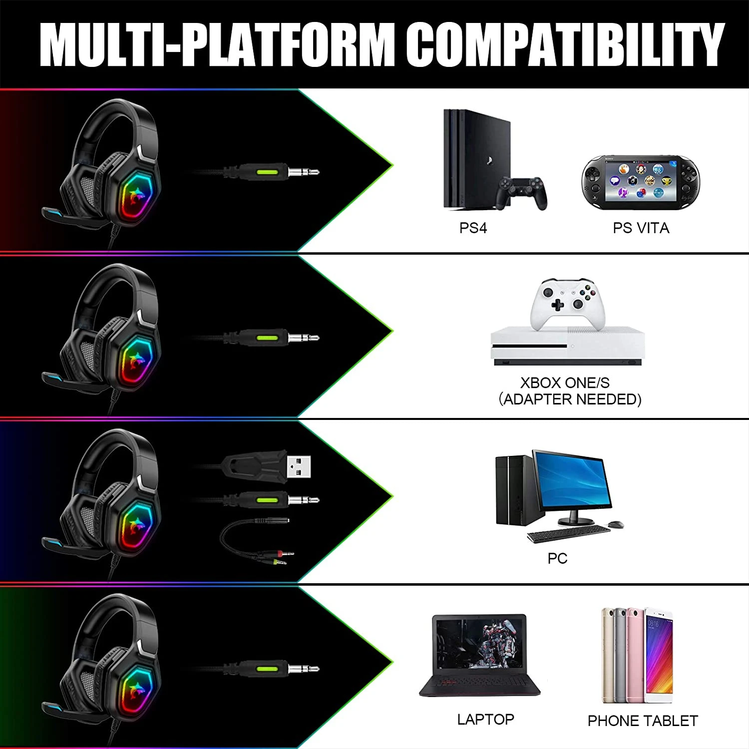 HAVIT F3 RGB Gaming Headset With In-Line Control & HD Microphone 6 HAVIT F3 RGB Gaming Headset With In-Line Control & HD Microphone