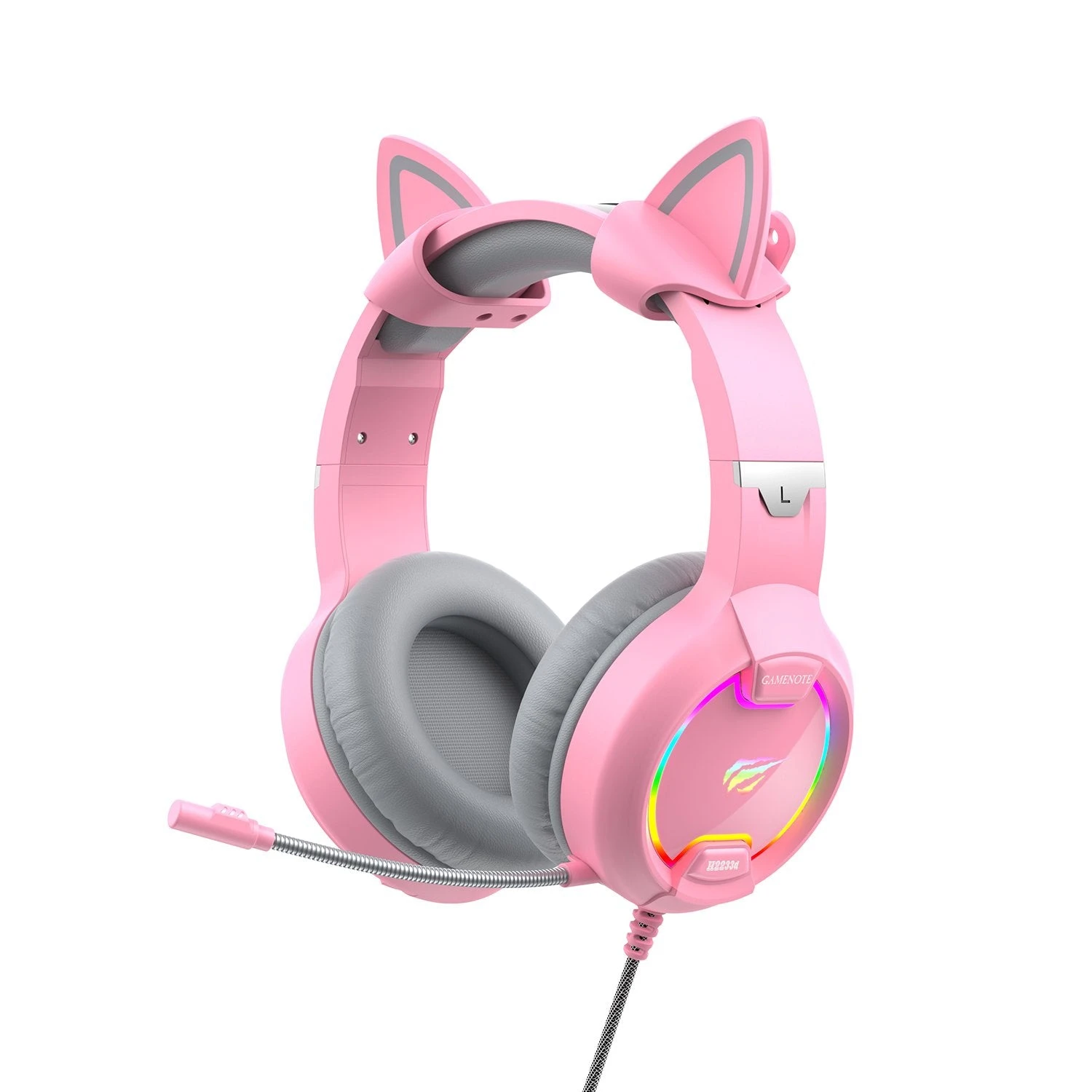 HAVIT H2233D Cat Ear RGB Gaming Headset With Volume Control & Microphone Mute Button 1 HAVIT H2233D Cat Ear RGB Gaming Headset With Volume Control & Microphone Mute Button