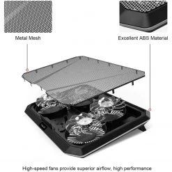 HAVIT HV-F2076 Gaming Laptop Cooling Pad For 12-17 Inch Laptop With 4 Quiet Fans & RGB Backlight 11 HAVIT HV-F2076 Gaming Laptop Cooling Pad For 12-17 Inch Laptop With 4 Quiet Fans & RGB Backlight