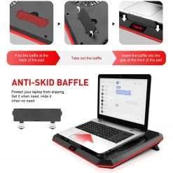 HAVIT HV-F2076 Gaming Laptop Cooling Pad For 12-17 Inch Laptop With 4 Quiet Fans & RGB Backlight 13 HAVIT HV-F2076 Gaming Laptop Cooling Pad For 12-17 Inch Laptop With 4 Quiet Fans & RGB Backlight