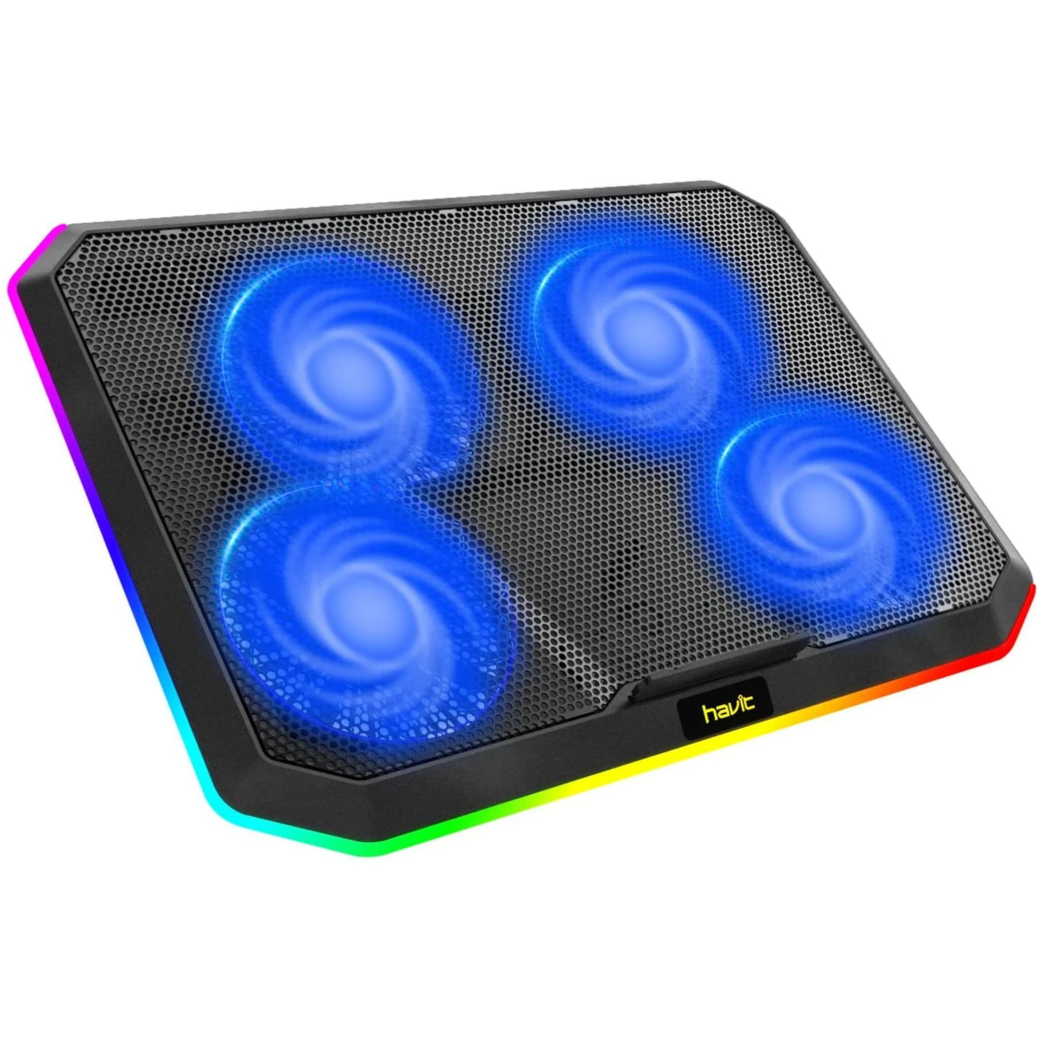 HAVIT HV-F2076 Gaming Laptop Cooling Pad For 12-17 Inch Laptop With 4 Quiet Fans & RGB Backlight 1 HAVIT HV-F2076 Gaming Laptop Cooling Pad For 12-17 Inch Laptop With 4 Quiet Fans & RGB Backlight