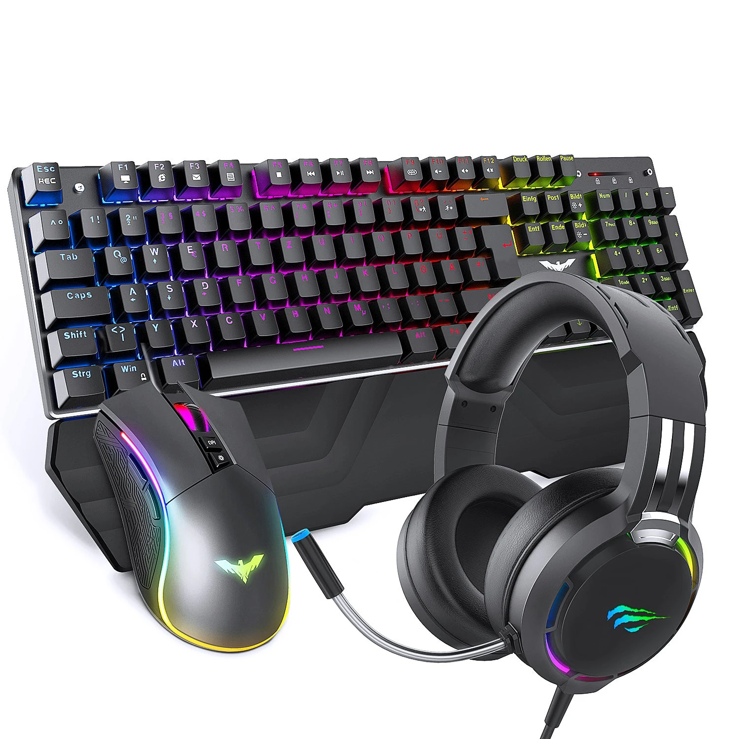 HAVIT HV-KB380L Mechanical Keyboard Mouse & RGB Headset Kit (Upgraded Version) 1 HAVIT HV-KB380L Mechanical Keyboard Mouse & RGB Headset Kit (Upgraded Version)