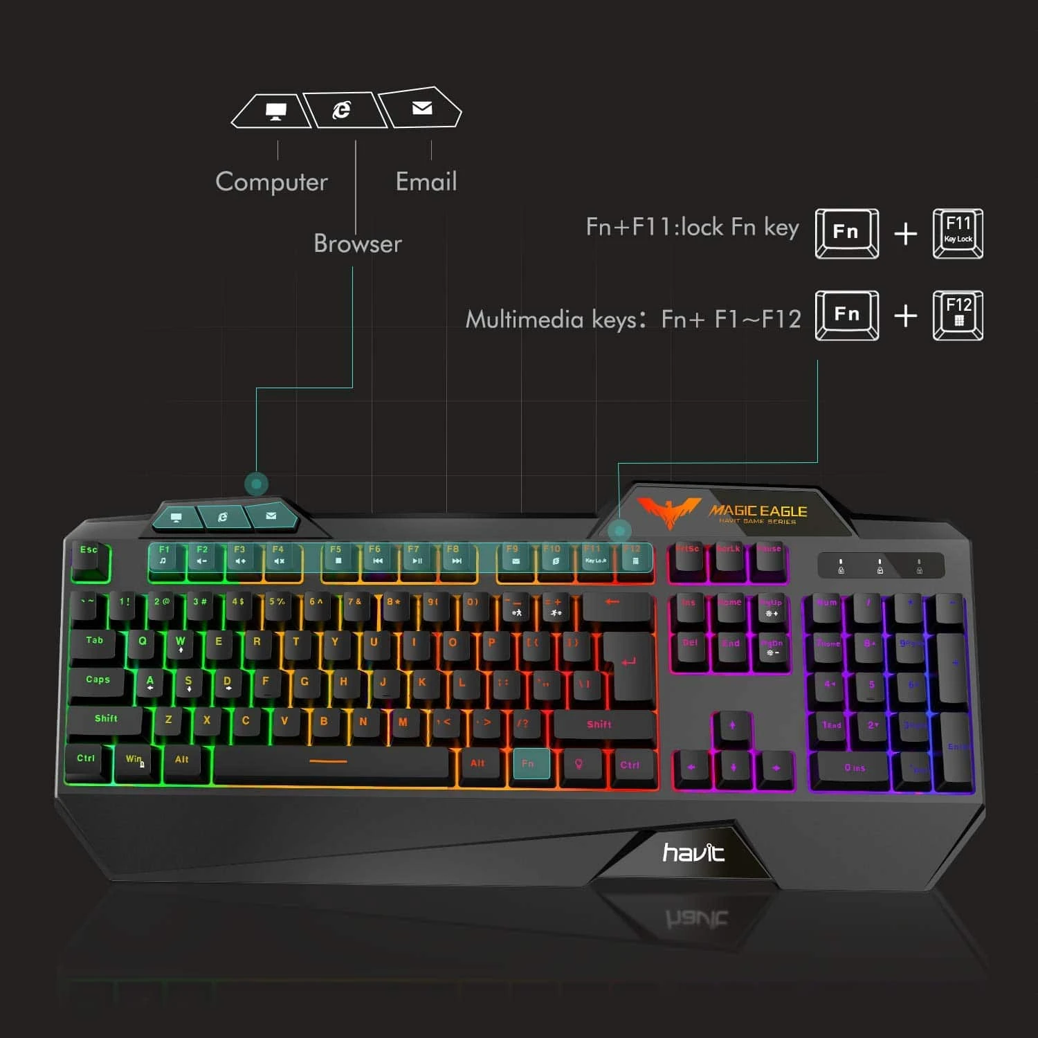 HAVIT HV-KB391L Gaming Keyboard 8 HAVIT HV-KB391L Gaming Keyboard