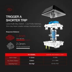 HAVIT HV-KB395L Low Profile Mechanical Keyboard, 104-Key, Programmable, RGB, Kailh PG1350 Gaming 10 HAVIT HV-KB395L Low Profile Mechanical Keyboard, 104-Key, Programmable, RGB, Kailh PG1350 Gaming