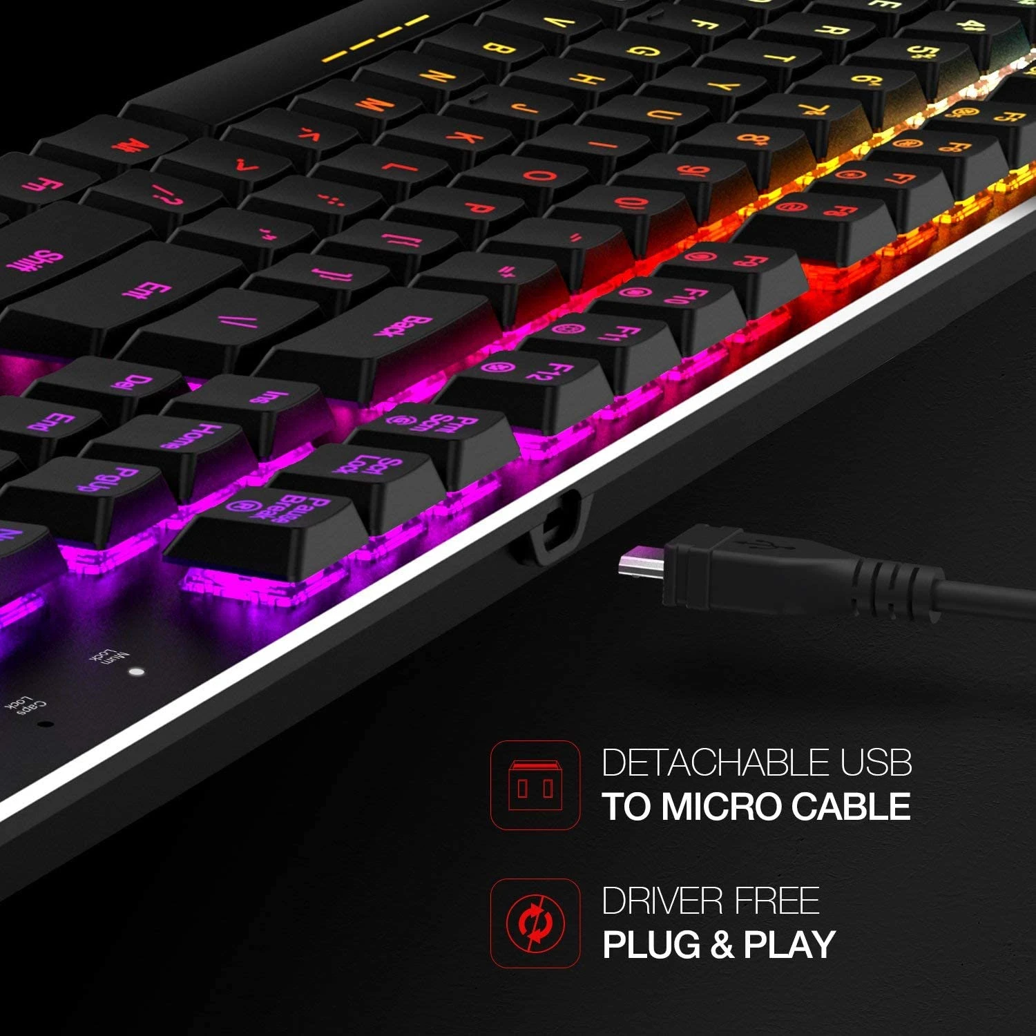 HAVIT HV-KB395L Low Profile Mechanical Keyboard, 104-Key, Programmable, RGB, Kailh PG1350 Gaming 6 HAVIT HV-KB395L Low Profile Mechanical Keyboard, 104-Key, Programmable, RGB, Kailh PG1350 Gaming