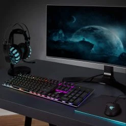 HAVIT HV-KB395L Low Profile Mechanical Keyboard, 104-Key, Programmable, RGB, Kailh PG1350 Gaming 13 HAVIT HV-KB395L Low Profile Mechanical Keyboard, 104-Key, Programmable, RGB, Kailh PG1350 Gaming