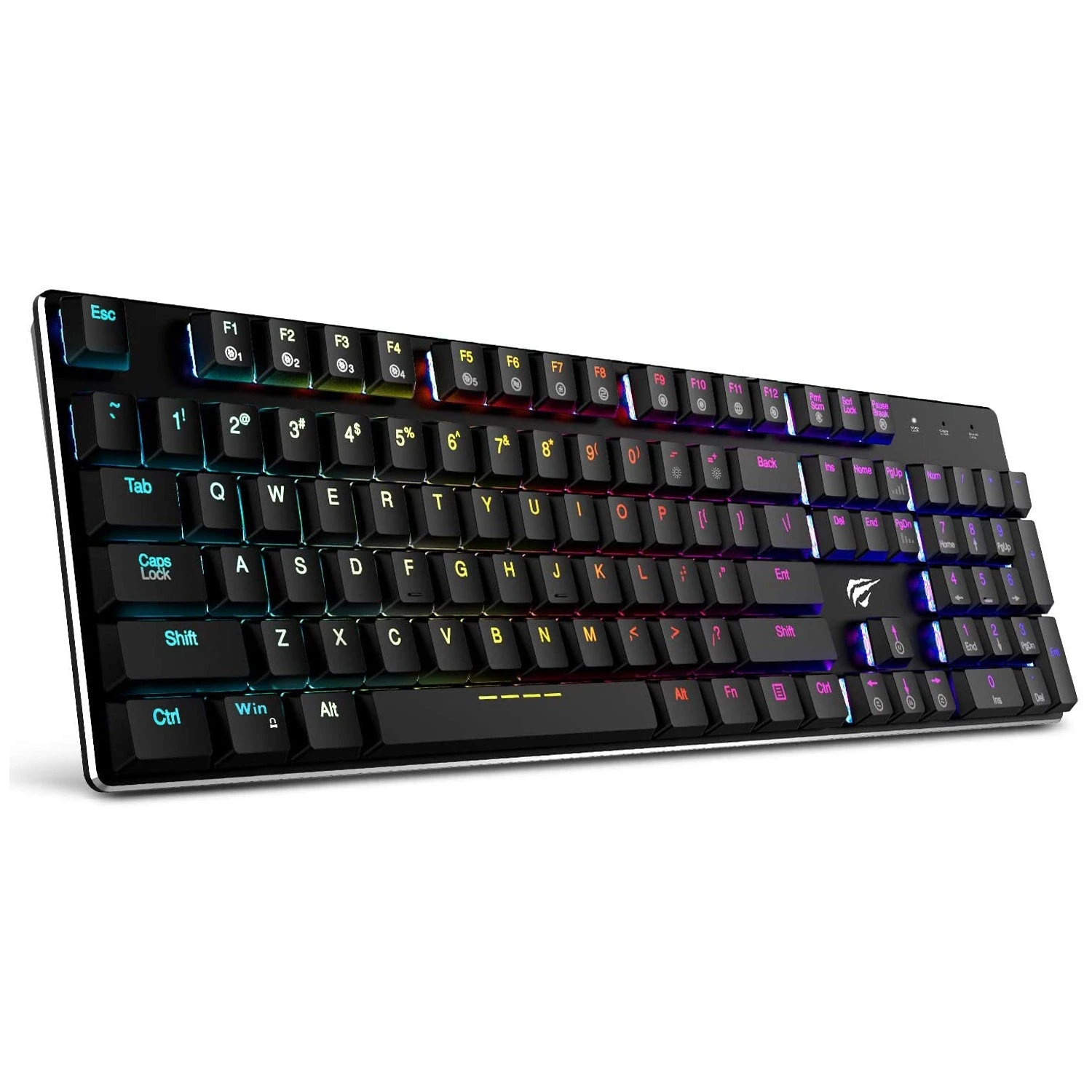 HAVIT HV-KB395L Low Profile Mechanical Keyboard, 104-Key, Programmable, RGB, Kailh PG1350 Gaming 1 HAVIT HV-KB395L Low Profile Mechanical Keyboard, 104-Key, Programmable, RGB, Kailh PG1350 Gaming