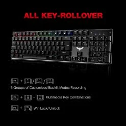 HAVIT HV-KB432L LED Gaming Mechanical Keyboard With Red Switches For PC Gamers And Work