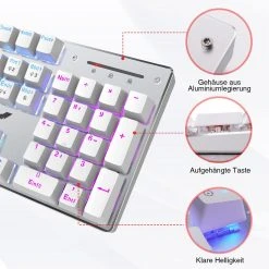 HAVIT HV-KB432L LED Gaming Mechanical Keyboard With Red Switches For PC Gamers And Work