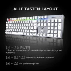 HAVIT HV-KB432L LED Gaming Mechanical Keyboard With Red Switches For PC Gamers And Work