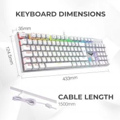 HAVIT HV-KB432L LED Gaming Mechanical Keyboard With Red Switches For PC Gamers And Work