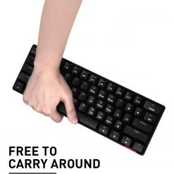 HAVIT KB255GCM Wireless 60% Mechanical Keyboard With 61 Keys, Rainbow Backlit, Bluetooth 5.0 / Wired Modes Gaming 15 HAVIT KB255GCM Wireless 60% Mechanical Keyboard With 61 Keys, Rainbow Backlit, Bluetooth 5.0 / Wired Modes Gaming