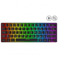 HAVIT KB255GCM Wireless 60% Mechanical Keyboard With 61 Keys, Rainbow Backlit, Bluetooth 5.0 / Wired Modes Gaming