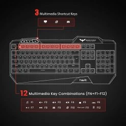 HAVIT KB392L Gaming Keyboard + Mouse + Mouse Pad + Headset Combo