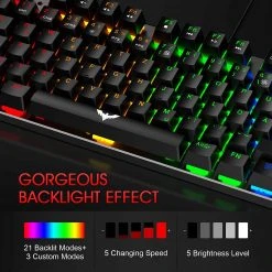 HAVIT KB486L 60% Gaming Mechanical Keyboard With 90 Keys Backlit Red Switch 17 HAVIT KB486L 60% Gaming Mechanical Keyboard With 90 Keys Backlit Red Switch