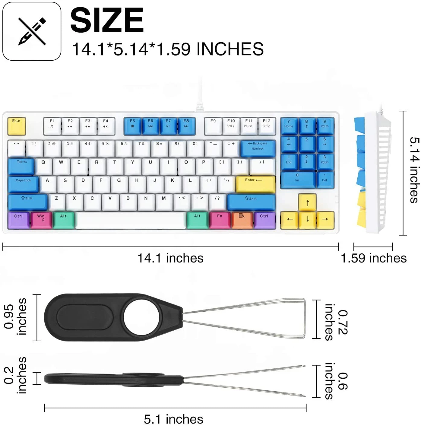 HAVIT KB487L TKL Mechanical Keyboard With 90 Keys PBT Keycaps 17 HAVIT KB487L TKL Mechanical Keyboard With 90 Keys PBT Keycaps
