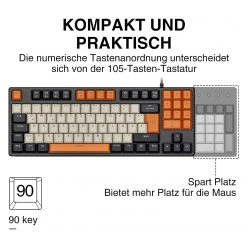 HAVIT KB487L TKL Mechanical Keyboard With 90 Keys PBT Keycaps 22 HAVIT KB487L TKL Mechanical Keyboard With 90 Keys PBT Keycaps