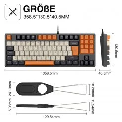 HAVIT KB487L TKL Mechanical Keyboard With 90 Keys PBT Keycaps 20 HAVIT KB487L TKL Mechanical Keyboard With 90 Keys PBT Keycaps