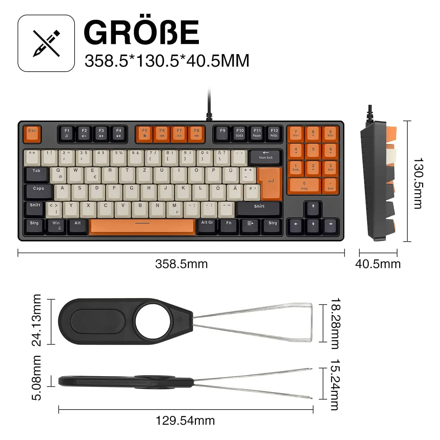 HAVIT KB487L TKL Mechanical Keyboard With 90 Keys PBT Keycaps 4 HAVIT KB487L TKL Mechanical Keyboard With 90 Keys PBT Keycaps