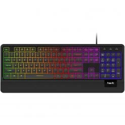 Gaming HAVIT KB488L Computer Keyboard 104 Keys With Rainbow Backlit & Wrist Rest 19 Gaming HAVIT KB488L Computer Keyboard 104 Keys With Rainbow Backlit & Wrist Rest