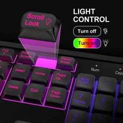 Gaming HAVIT KB488L Computer Keyboard 104 Keys With Rainbow Backlit & Wrist Rest 13 Gaming HAVIT KB488L Computer Keyboard 104 Keys With Rainbow Backlit & Wrist Rest