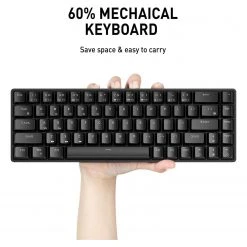 Gaming HAVIT KB498L Wireless Mechanical Keyboard & Programmable RGB Mouse Combo - 60% Keyboard With Bluetooth / Wired Modes