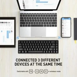 Gaming HAVIT KB498L Wireless Mechanical Keyboard & Programmable RGB Mouse Combo - 60% Keyboard With Bluetooth / Wired Modes 22 Gaming HAVIT KB498L Wireless Mechanical Keyboard & Programmable RGB Mouse Combo - 60% Keyboard With Bluetooth / Wired Modes