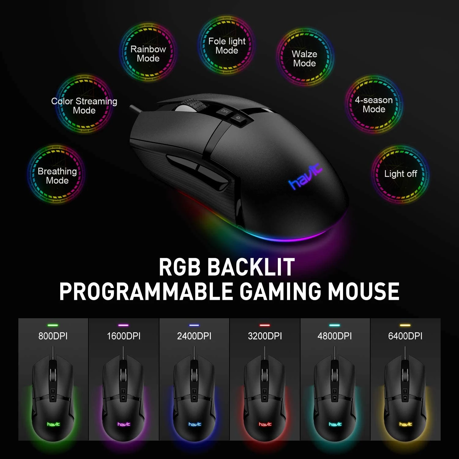 Gaming HAVIT KB498L Wireless Mechanical Keyboard & Programmable RGB Mouse Combo - 60% Keyboard With Bluetooth / Wired Modes 5 Gaming HAVIT KB498L Wireless Mechanical Keyboard & Programmable RGB Mouse Combo - 60% Keyboard With Bluetooth / Wired Modes