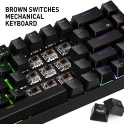 Gaming HAVIT KB498L Wireless Mechanical Keyboard & Programmable RGB Mouse Combo - 60% Keyboard With Bluetooth / Wired Modes 24 Gaming HAVIT KB498L Wireless Mechanical Keyboard & Programmable RGB Mouse Combo - 60% Keyboard With Bluetooth / Wired Modes