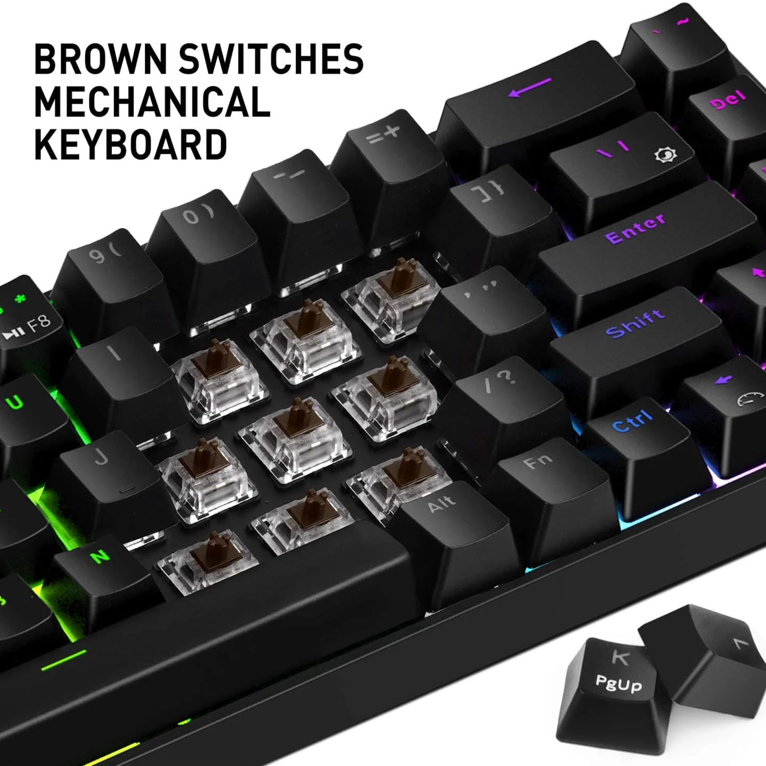 Gaming HAVIT KB498L Wireless Mechanical Keyboard & Programmable RGB Mouse Combo - 60% Keyboard With Bluetooth / Wired Modes 8 Gaming HAVIT KB498L Wireless Mechanical Keyboard & Programmable RGB Mouse Combo - 60% Keyboard With Bluetooth / Wired Modes