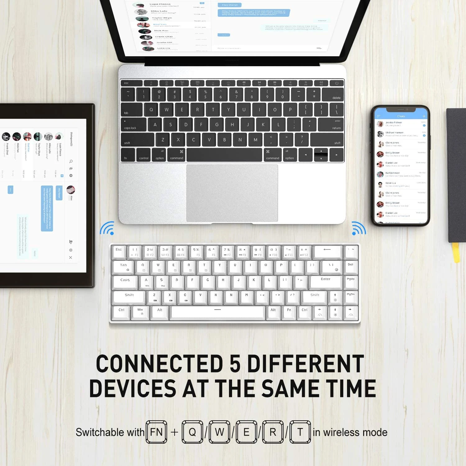 Gaming HAVIT KB498L Wireless Mechanical Keyboard & Programmable RGB Mouse Combo - 60% Keyboard With Bluetooth / Wired Modes 17 Gaming HAVIT KB498L Wireless Mechanical Keyboard & Programmable RGB Mouse Combo - 60% Keyboard With Bluetooth / Wired Modes