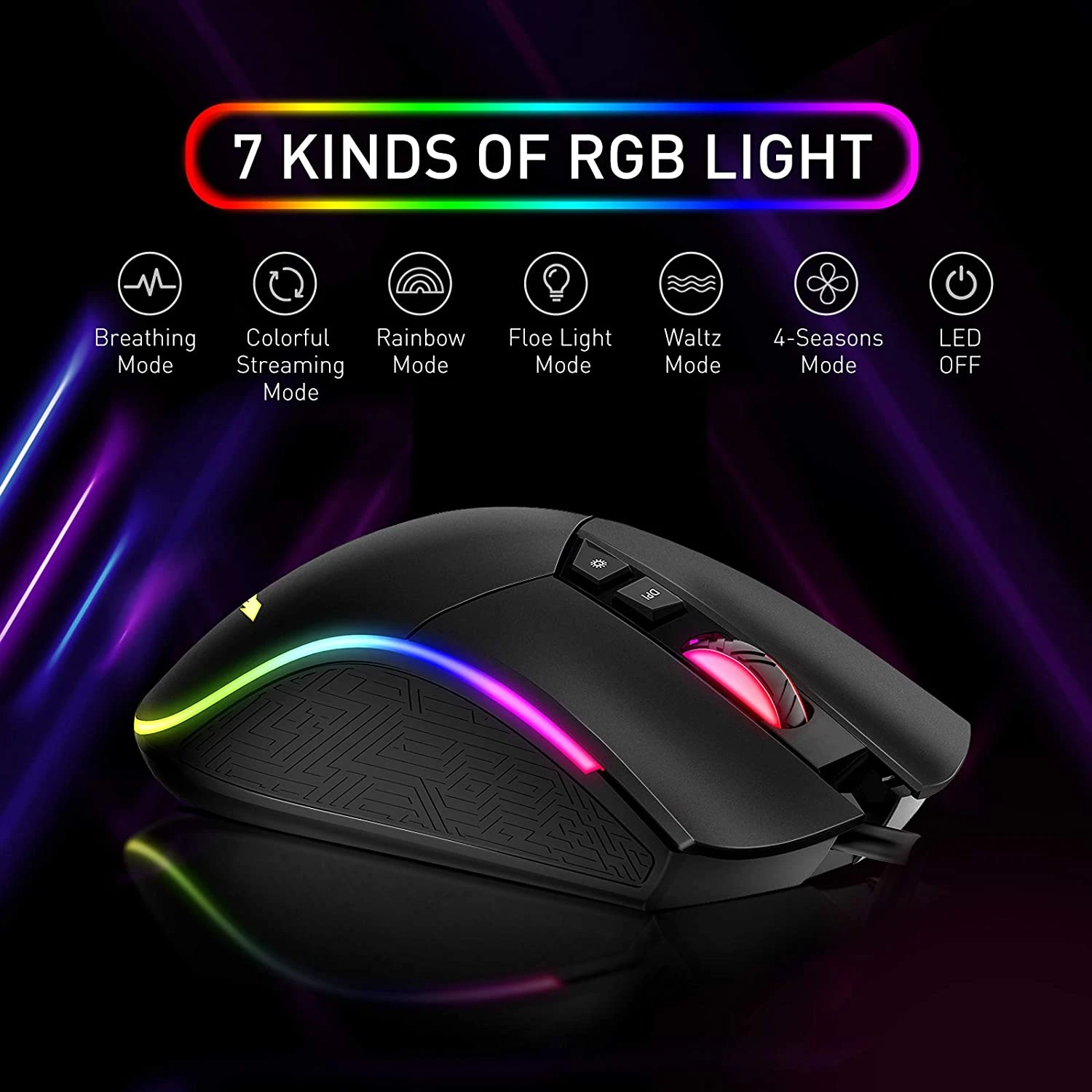 HAVIT KB511L RGB Mechanical Keyboard Mouse & Mouse Pad Combo 104 Keys With Detachable Wrist Rest 6 HAVIT KB511L RGB Mechanical Keyboard Mouse & Mouse Pad Combo 104 Keys With Detachable Wrist Rest