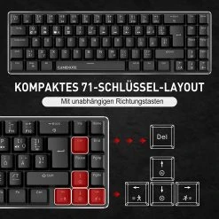 HAVIT KB512L 60% Gaming Mechanical Keyboard With 72 Keys, LED Backlit, Detachable USB Type-C Cable 12 HAVIT KB512L 60% Gaming Mechanical Keyboard With 72 Keys, LED Backlit, Detachable USB Type-C Cable