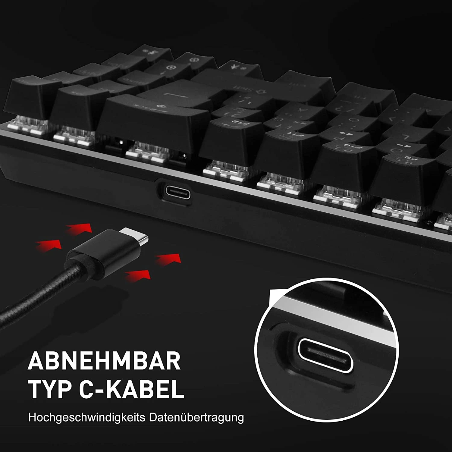 HAVIT KB512L 60% Gaming Mechanical Keyboard With 72 Keys, LED Backlit, Detachable USB Type-C Cable 5 HAVIT KB512L 60% Gaming Mechanical Keyboard With 72 Keys, LED Backlit, Detachable USB Type-C Cable