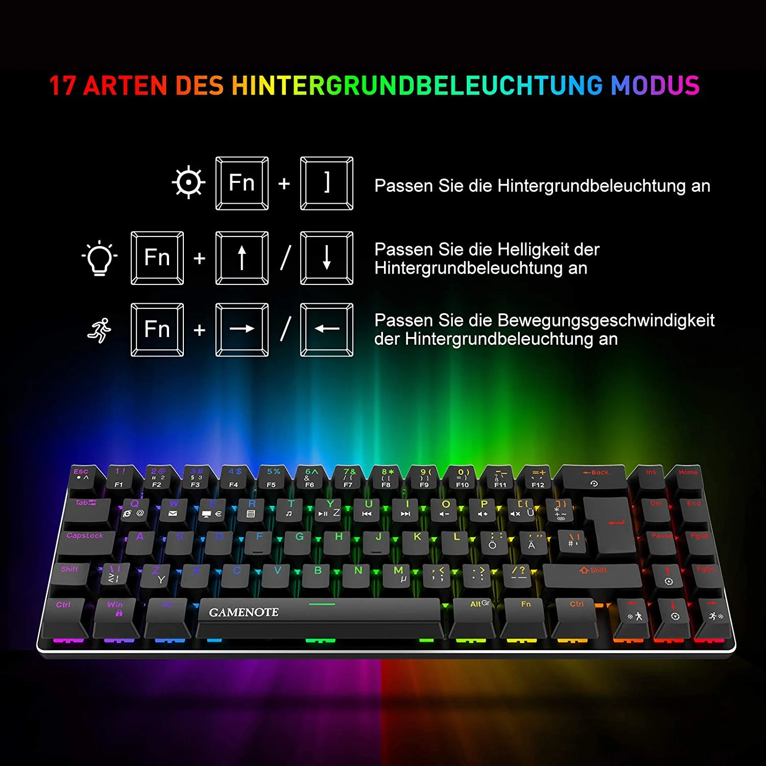 HAVIT KB512L 60% Gaming Mechanical Keyboard With 72 Keys, LED Backlit, Detachable USB Type-C Cable 6 HAVIT KB512L 60% Gaming Mechanical Keyboard With 72 Keys, LED Backlit, Detachable USB Type-C Cable