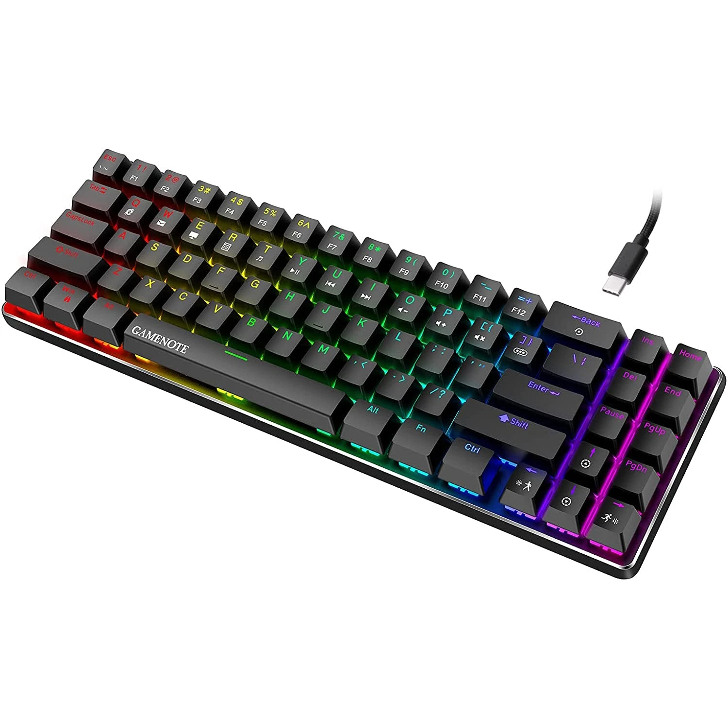 HAVIT KB512L 60% Gaming Mechanical Keyboard With 72 Keys, LED Backlit, Detachable USB Type-C Cable 1 HAVIT KB512L 60% Gaming Mechanical Keyboard With 72 Keys, LED Backlit, Detachable USB Type-C Cable