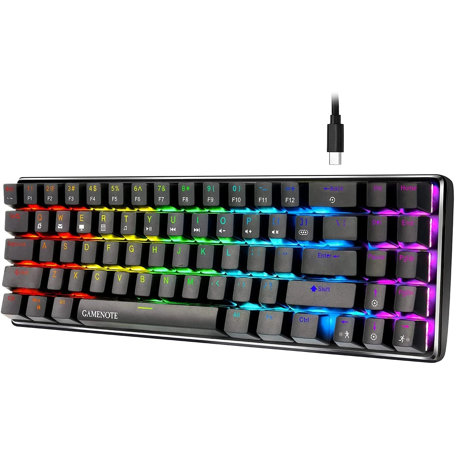 HAVIT KB512L 60% Gaming Mechanical Keyboard With 72 Keys, LED Backlit, Detachable USB Type-C Cable 10 HAVIT KB512L 60% Gaming Mechanical Keyboard With 72 Keys, LED Backlit, Detachable USB Type-C Cable