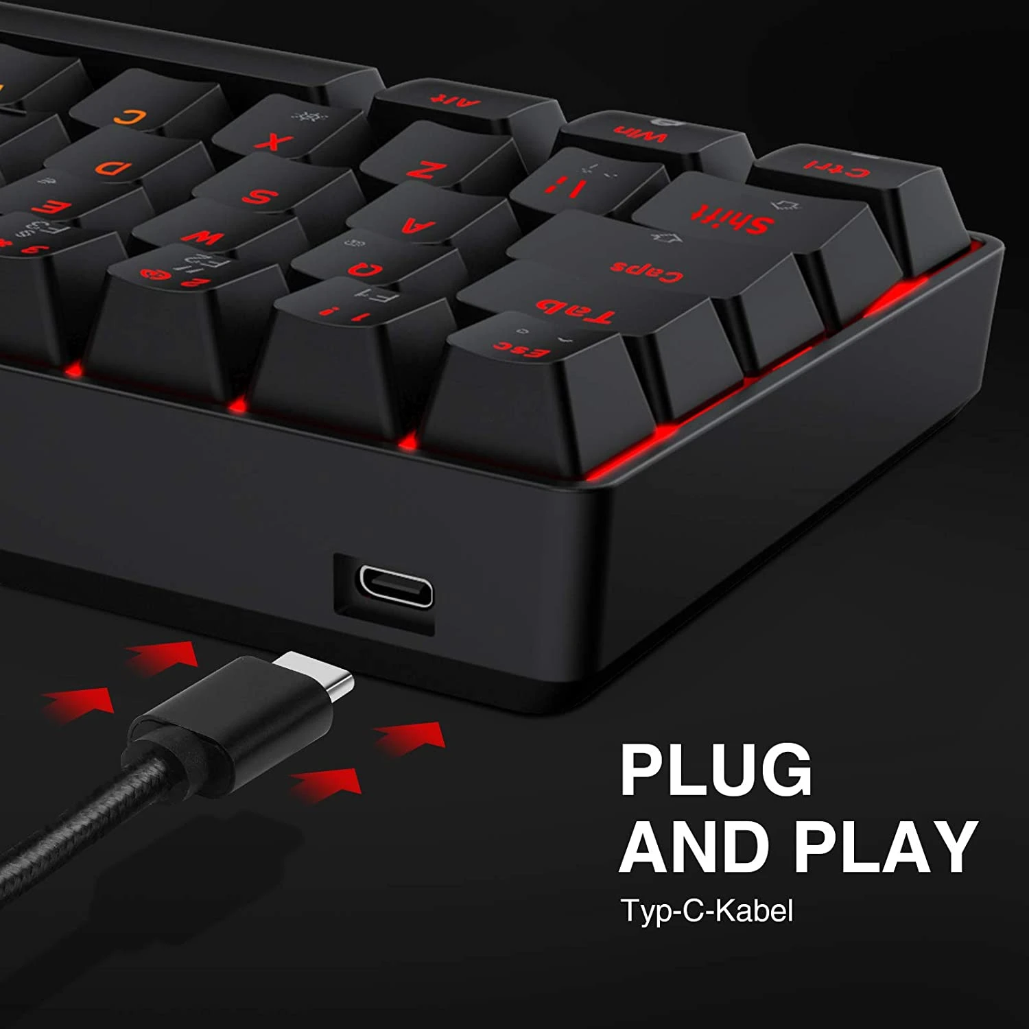 Gaming HAVIT KB611CM 60% Mechanical Keyboard & Programmable RGB Mouse Combo - 61 Keys Wired Type-C Backlit 7 Gaming HAVIT KB611CM 60% Mechanical Keyboard & Programmable RGB Mouse Combo - 61 Keys Wired Type-C Backlit
