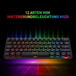Gaming HAVIT KB611CM 60% Mechanical Keyboard & Programmable RGB Mouse Combo - 61 Keys Wired Type-C Backlit 20 Gaming HAVIT KB611CM 60% Mechanical Keyboard & Programmable RGB Mouse Combo - 61 Keys Wired Type-C Backlit