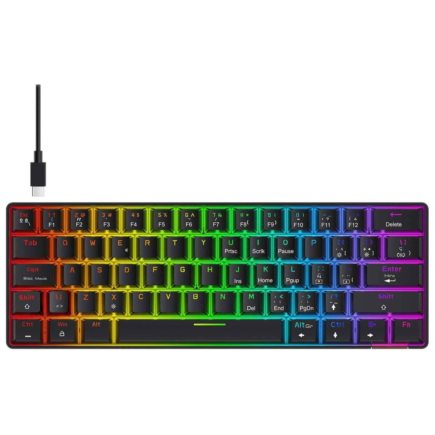 Gaming HAVIT KB611CM 60% Mechanical Keyboard & Programmable RGB Mouse Combo - 61 Keys Wired Type-C Backlit 12 Gaming HAVIT KB611CM 60% Mechanical Keyboard & Programmable RGB Mouse Combo - 61 Keys Wired Type-C Backlit