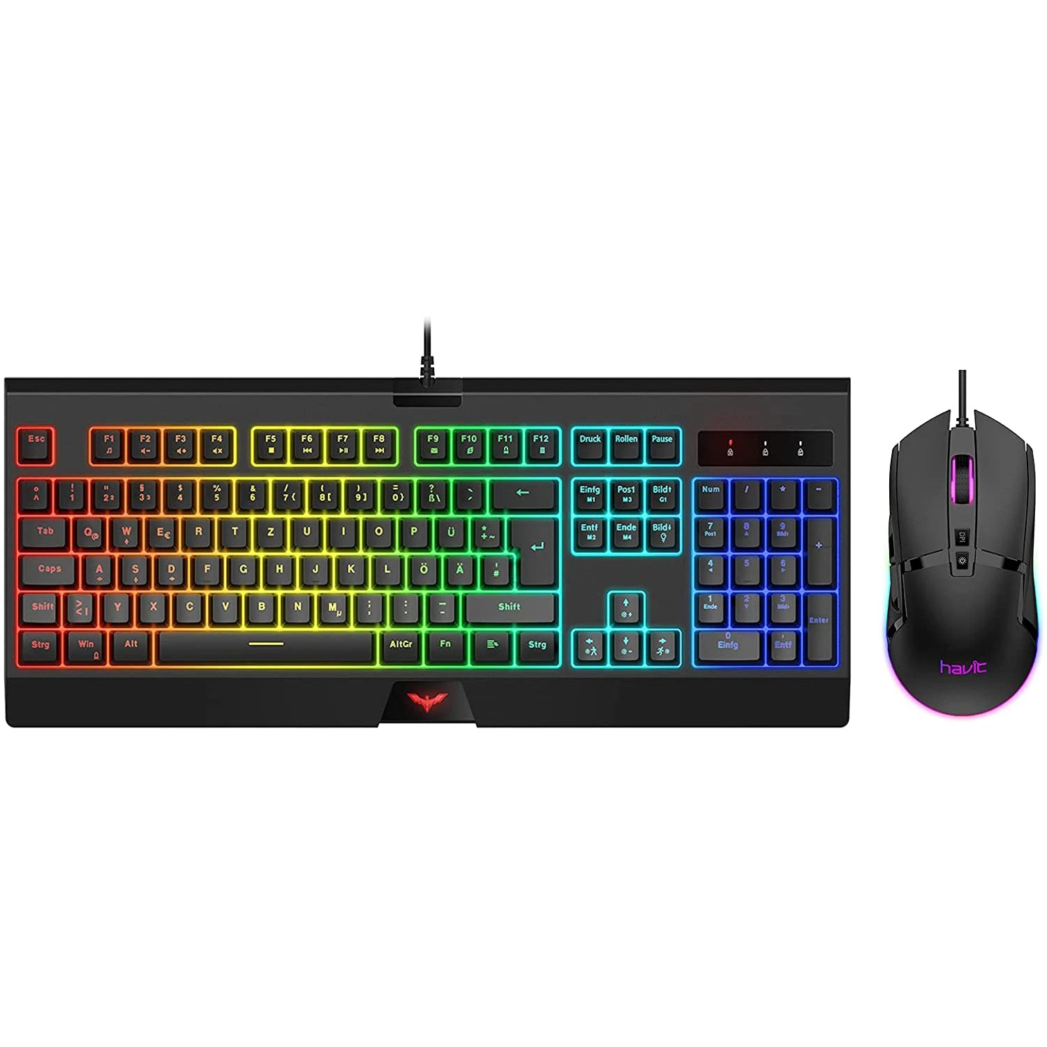 HAVIT KB854L RGB Gaming Keyboard & 7 Programmable Keys Mouse Combo 1 HAVIT KB854L RGB Gaming Keyboard & 7 Programmable Keys Mouse Combo